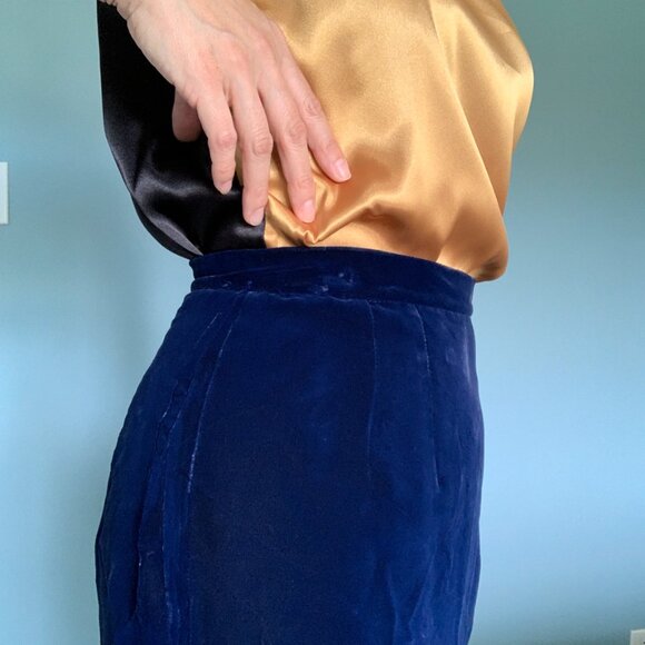 27 Waist Velour Skirt Vintage Marshall Fields - Picture 8 of 16